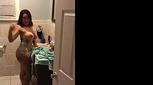 latina milf trains tatted slut in lesbian pornstar bootcamp bts