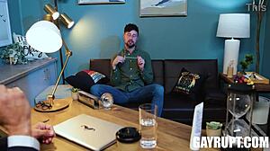 Drew Dixon feels exposed as Jax Thirio's big cock enters his ass.