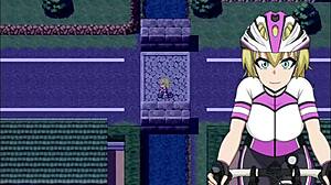 Man gets blowjob and cumshot on street during flash cycling.