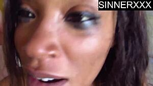 Ebony Slut's Rough Encounter With A Hard Dick