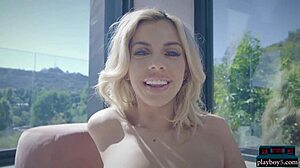 Hot blonde milf model riley anne shows off her perfect ass and the rest for playboy