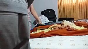 Hidden Camera Catches Migrant Woman Fucking Young Man for Money She Says Don't Kiss My Anus or Spank Me