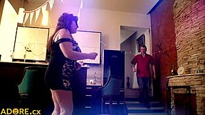 Mature MILF Seduced with Intense Muff Diving at Party.