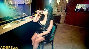 Mature MILF Seduced with Intense Muff Diving at Party.