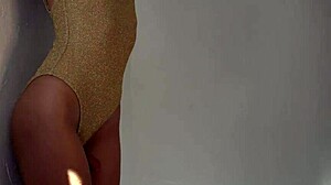 What about that gold leotard in the solo performance?