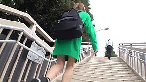 22-Year-Old Slutty Gal Hina Tastes Actor's Cock in Homemade Blowjob