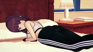 Fern wears sport outfit and has fun