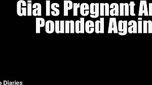 gia lovely pregnant tits pounded by big cock in pov masturbation