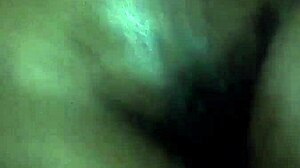 Massaging Oil on Ebony Milf’s Big Ass Before Fingering and Fucking