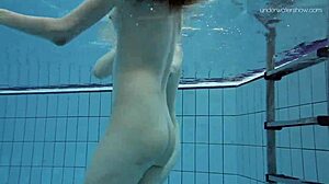 anna netrebko and lada poleshuk in bikinis underwater, big tits touching