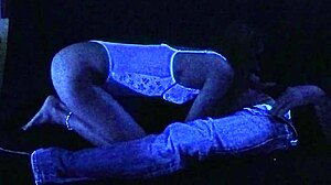 carrie b's intense blacklight fuck fest with face fucking