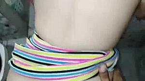 fucking the white girl in the bathroom, sailor girl style 😍