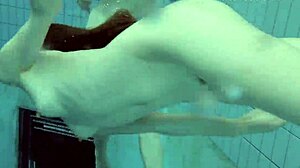 anna netrebko and lada poleshuk in bikinis underwater, big tits touching