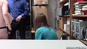 Man, that LP officer is totally devouring Emma Starletto's sweet spread pussy!