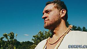 Pornstar gets plowed by massive BBC in hardcore action. Intense handjob and cum in mouth finish the scene.