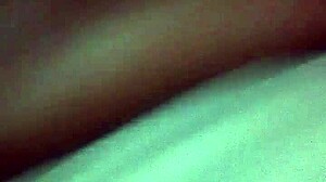 Massaging Oil on Ebony Milf’s Big Ass Before Fingering and Fucking