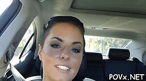 watch this erected cock penetrate her hairless pussy from my pov