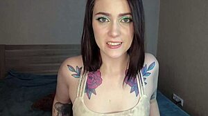 brunette hotwife humps pillow masturbating solo