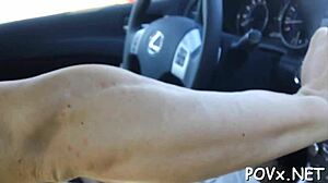 watch this erected cock penetrate her hairless pussy from my pov