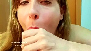 Stepsister shows blonde teen how to suck boyfriend's cock