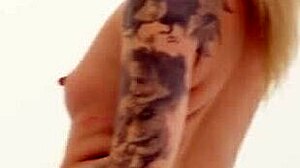 Blonde for Relaxation: Shaved Pussy and Ass in Stockings 😊