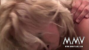 Blonde milf facialized