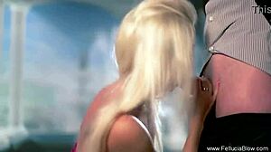 She passionately sucks his cock with sensual style