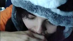 Cute Teen Babe Performs Oral with Submissive Charm