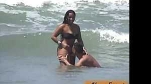 In the hotel, the beautiful latina brunette in lingerie gets a humiliating blowjob while her husband waits at home.