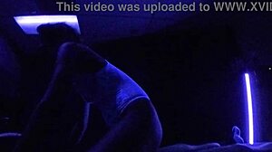 carrie b's intense blacklight fuck fest with face fucking