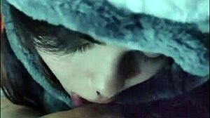 Cute Teen Babe Performs Oral with Submissive Charm