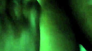 Massaging Oil on Ebony Milf’s Big Ass Before Fingering and Fucking