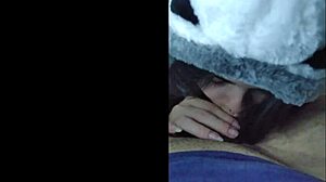 Cute Teen Babe Performs Oral with Submissive Charm