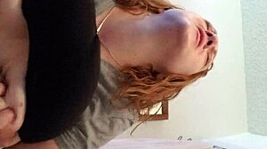 Bathroom Quickie with Busty Wife