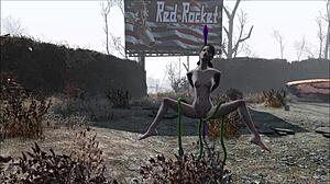 Bold fucking in Fallout 4 hentai with brunette