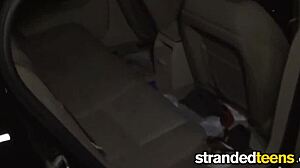 julie kay gets stranded and fucked by milf cumshot