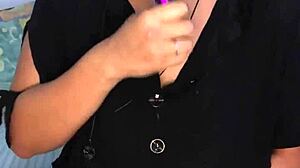 Almost Caught Riding Huge Dildo to Orgasm by Neighbors?