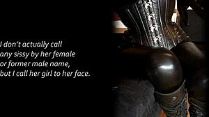 Watch this sissy get trained in anal assfucking with a small cock in a cage during holiday!