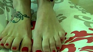 my sweet girlfriend gives me a footjob fetish video