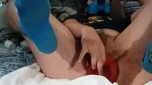 Chastity Caged Pup Plays With Her Bad Dragon 😈