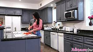 i fucked gina valentina in a food fight and she masturbated to orgasm