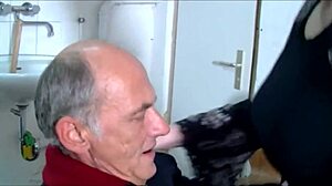 Old plumber fisted my chubby bitch hard. She took it deep with a wild throat!