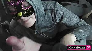 A hot blonde couple enjoys kinky fun with a monster cock.