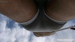 This summer features gay spanking scenes with muscular men in action