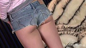 feather haired ally ann masturbates wet pussy with toys