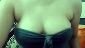 big boobs bouncing under the black night sky with a monster cock