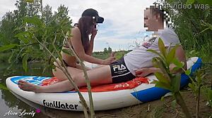 I got fucked doggystyle by my husband on our outdoor river trip