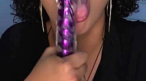 Almost Caught Riding Huge Dildo to Orgasm by Neighbors?