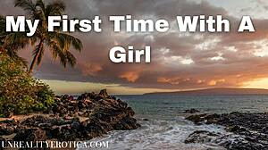 My first girl-on-girl experience happened on the beach