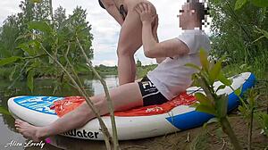 I got fucked doggystyle by my husband on our outdoor river trip